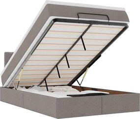 vidaXL Cadru de pat otoman cu saltea Taupe 120x200cm Material