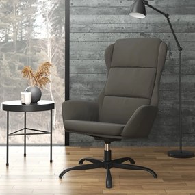341421 vidaXL Scaun de relaxare, gri închis, piele întoarsă ecologică