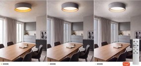 Brilagi-LED corp de iluminat reglabil VEL. SM. ST. 24W/230V 3000-6000K Ø 45 cm gri/auriu WT+DO