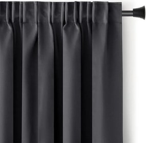 decoDoma Draperie groasă blackout RESTILO grafit 140 x 245 cm 1 buc