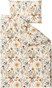 Lenjerie de pat creponata FLORAL RIBBON POLY colorata Dimensiune lenjerie de pat: 2 buc 70 x 90 cm | 200 x 220 cm