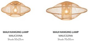 Plafoniera Eco, Bambus, Maui natural, S