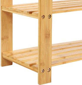 Bancă de bambus cu spațiu pentru pantofi SANDY, 70x28x45cm, lemn natural SongmicsHome