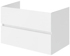 Mobilier pentru lavoar pe blat 80 cm, alb lucios, Fluminia Genova