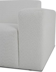 Colțar alb cu tapițerie din stofă bouclé (în formă de "U") Roxy – Scandic