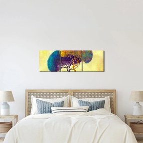 Tablou - Copaci în deal (cu ceas) (90x30 cm)