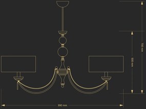 Candelabru 2 brate elegant design clasic Zaffiro