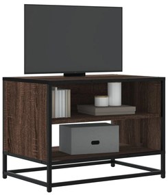 848883 vidaXL Comodă TV, stejar maro, 61x40x46 cm lemn prelucrat și metal