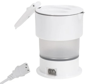 Fierbator pentru calatorii Adler AD 1377, 600W, 0.6 L, Corp din silicon pliabil, Protectie la supraincalzire, Indicator luminos, Alb