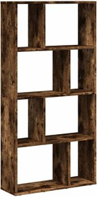 vidaXL Bibliotecă, stejar fumuriu, 60x20x120,5 cm, lemn prelucrat