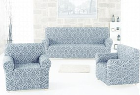 Set huse elastice pentru canapea 3 Locuri si 2 fotolii, fara volanas, model Jacquard Gri