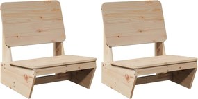 vidaXL Scaune de grădină, 2 buc., 60x64x70,5 cm, lemn masiv de pin