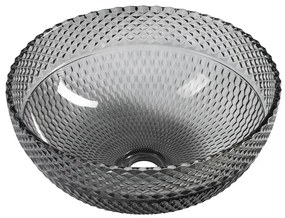 Chiuvetă neagră rotundă din sticlă ø 39,5 cm Marac – Sapho