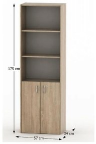 Dulap TEMPO ASISTENT NEW 002 Cu Incuietoare Stejar Sonoma