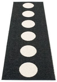 Covor tip traversă pentru interior și exterior alb-negru 70x225 cm Vera Black – Pappelina