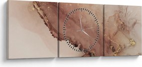 Tablou - Sclipici auriu (cu ceas) (90x30 cm)