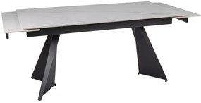 Masa extensibila Laconi alb/negru L160-220xl90 cm