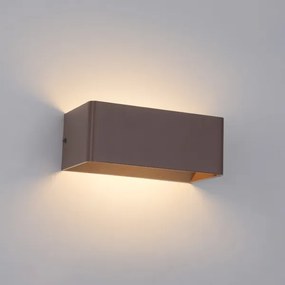 Brilagi - Aplică de perete LED DONNANI, 7W, 230V, 20 cm, maro, IP44