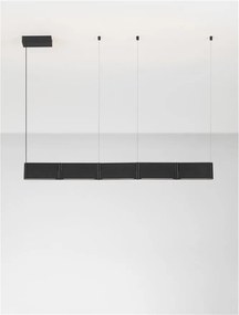 Lustra suspendata LED aluminiu negru FLUSSO