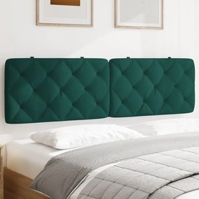 374742 vidaXL Pernă tăblie de pat, verde, 180 cm, catifea