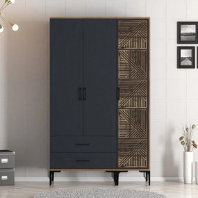 Dulap de haine Kiara PT (Nuc + antracit). 1088432