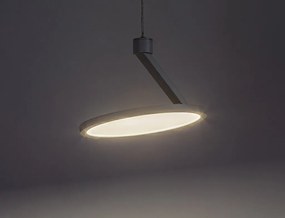 Lustra LED din metal alb reglabila Ovidia