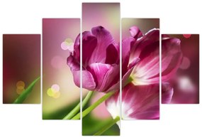 Tablou cu lalele roz (150x105 cm)
