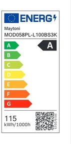 Lustra cu 3 inele LED design modern Rim alama 80cm, 3000K