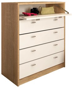 Pantofar 5 compartimente, stejar sonoma/alb, VIVAT NEW TYP 4