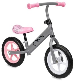 1 x Bicicleta fara pedale, Momi Fleet - Gri si Roz