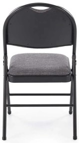 Scaun pliabil Dover, gri / negru