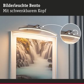 Paulmann 95557 - Aplica LED pentru tablouri BENTO, 8,5 W, 230 V, 40 cm, crom mat