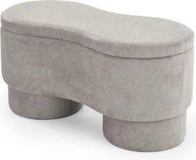 Bancheta VIVA, gri, stofa clasica, 95x45x47 cm