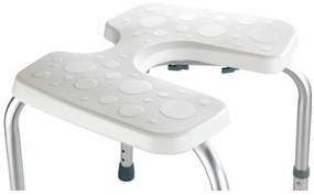 WENKO 206051100 - Scaun SECURA 46x53,5 cm alb/argintiu