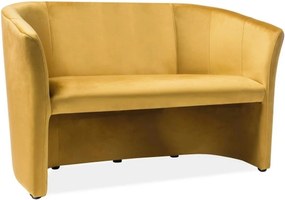 Canapea TM-2, stofa catifelata galben - Bluvel 68, 126x60x76 cm