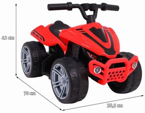 ATV Electric cu acumulator pentru copii NOVOKIDS™ Mini Monster , Lungime 70 cm, 3-6 ani , Max 30 kg , 6V, Rosu