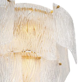 Candelabru LUX design deosebit Asinara S, sticla texturata