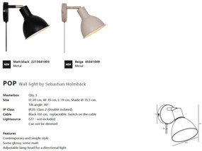 Aplica de perete design modern Pop bej