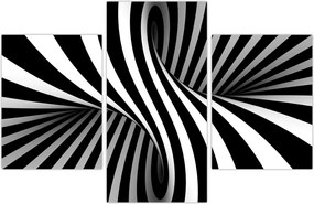 Tablou abstract cu dungi de zebră (90x60 cm)