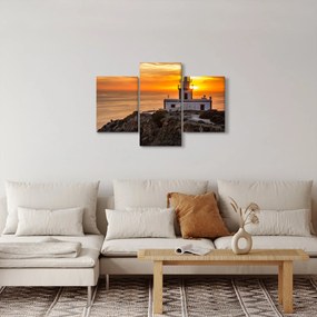 Tablou cu far în apus de soare (90x60 cm)