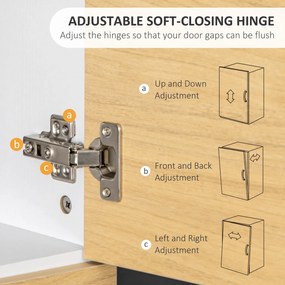 HOMCOM Dulap de depozitare, raft de carti cu 5 nivele cu compartimente deschise, pentru intrare, dormitor, camera de zi, natural | AOSOM RO