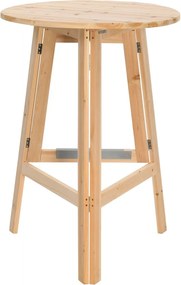 vidaXL Masă de bar pliabilă, 78 cm, lemn de brad