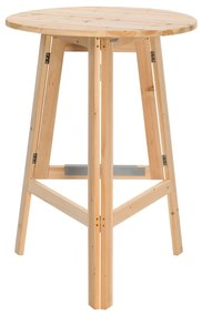 45532 vidaXL Masă de bar pliabilă, 78 cm, lemn de brad