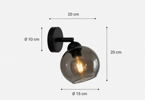 Spot de perete UNO 1xE27/60W/230V negru