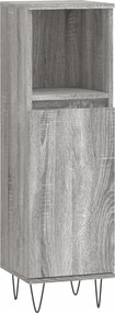 vidaXL Dulap de baie, gri sonoma, 30x30x100 cm, lemn prelucrat
