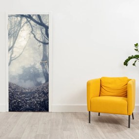 Fototapet pentru ușă - Pădurea în ceață (95x205cm)