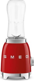 Blender Smeg PBF01RDEU, 300 W, 2 x 600 ml, 20 000–24 000 rpm, Baza antiderapanta,Fara BPA, Otel inoxidabil, Rosu