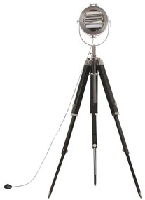 Lampa de podea cu trepied, 165 cm, lemn masiv de mango
