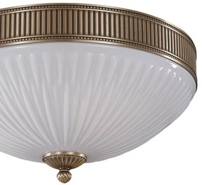 Plafoniera clasica design italian din alama, sticla 9250 RA-PL. 9250/3