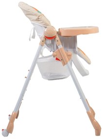 Scaun de masa premium pentru copii si bebe NOVOKIDS™ Kimchi Baby, 6 trepte de inaltime,Pliabil , Centura de siguranta 5 puncte, Spatar reglabil in 3